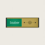 Sauber schmutzig schild Gold jcde1906