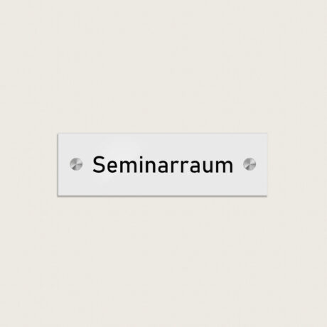 Seminarraum schild aus acryl 200 x 60 mm