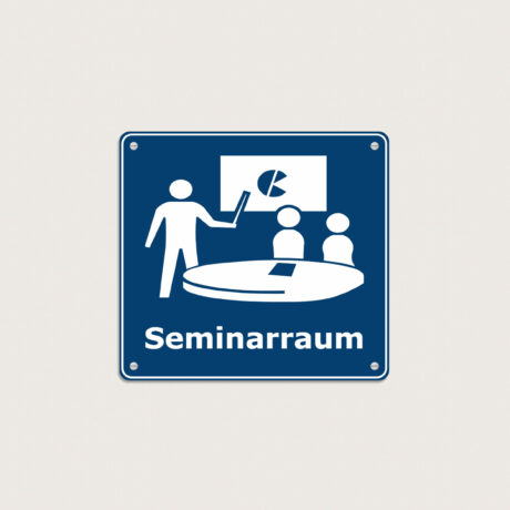 Seminarraum schild aua kunststoff 130 x 120 mm