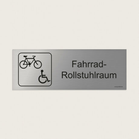 Hinweisschild Fahrrad Rollstuhlraum jcde207
