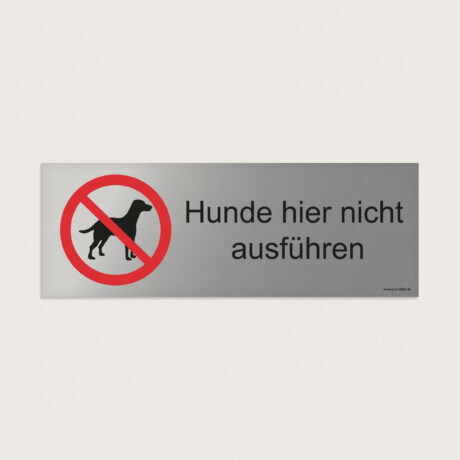 Hinweisschild Hunde hier nicht ausführen jcde251