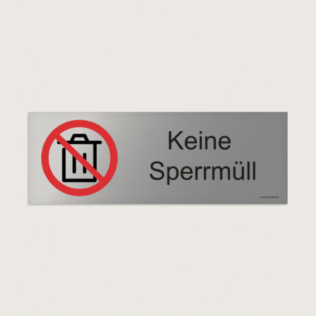 Hinweisschild Keine Sperrmüll jcde226