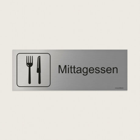 Hinweisschild Mittagessen jcde239