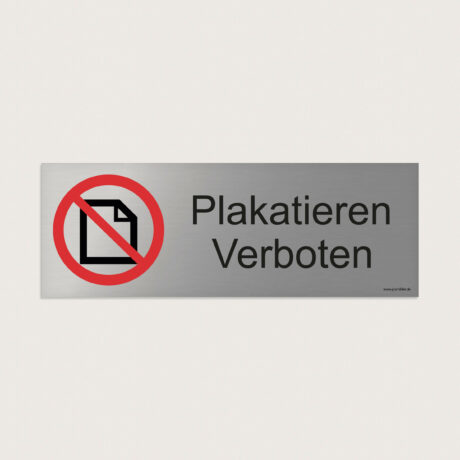 Hinweisschild Plakatieren verboten jcde199