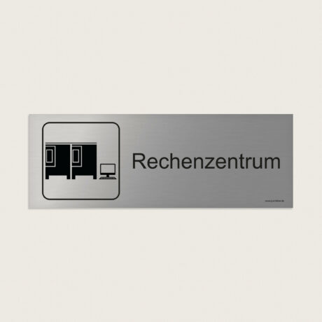 Hinweisschild Rechenzentrum jcde209