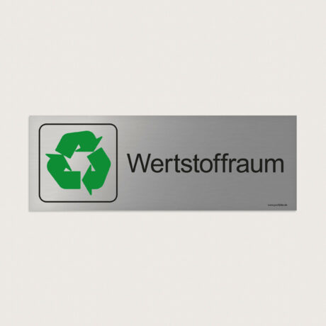 Hinweisschild Wertstoffraum jcde241