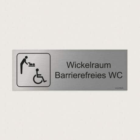 Hinweisschild Wickelraum Barrierefreies WC jcde262