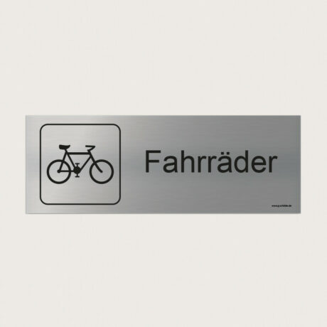 Hinweisschilder aus metall mit mahrradsymbol