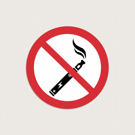 Rauchen verboten E-zigarette Vape schild aus Kunststoff