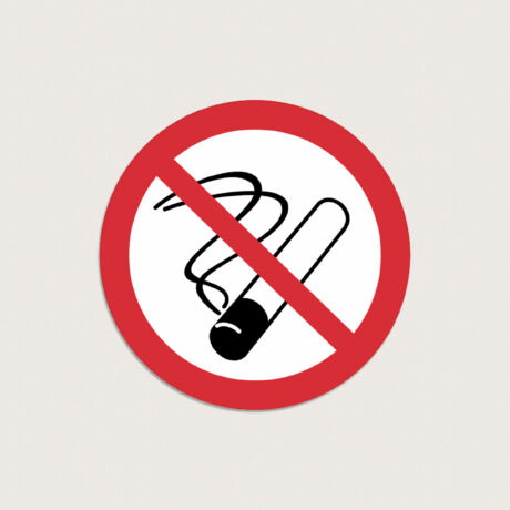 Rauchen verboten schild aus Kunststoff 250 x 250 mm