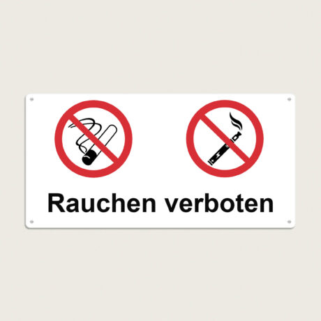 Rauchen verboten zigarette und Vape schild aus Kunststoff