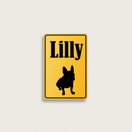 Tierschild name aus Kunststoff 100 x 150 mm