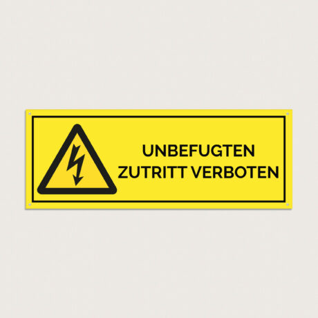 Unbefugten Zutritt verboten schild aus Metall 400 x 150 mm